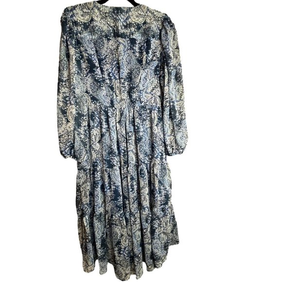 Joie Limited Edition Women’s Medium Maxi Dress Parisian Paisley Blue NWT Boho - Picture 3 of 13